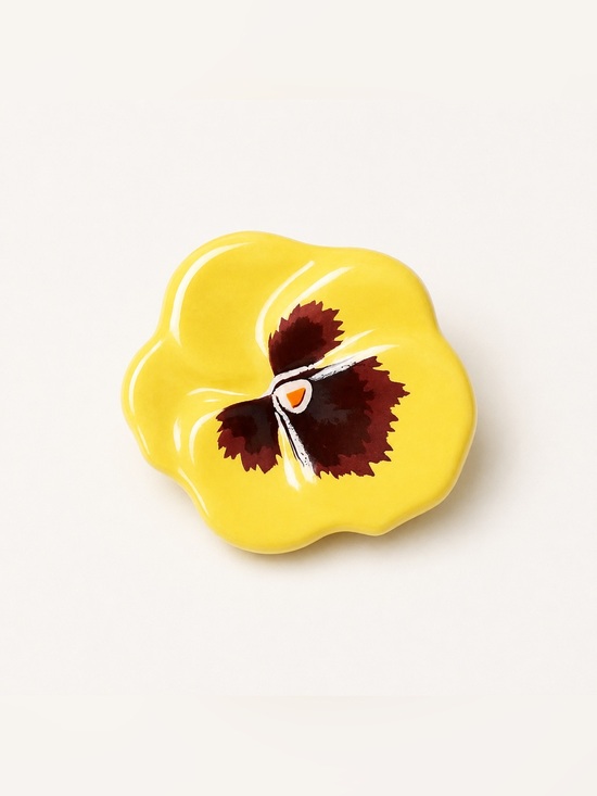 Avon Other - Vinatge Avon Yellow Floral Ceramic brooch-jewelry
